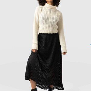 Saint+Sophia Black Sutton Skirt US 18